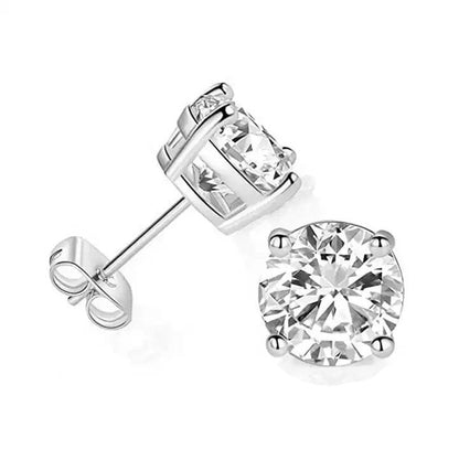 E4000 2.5mm Round CZ Stud Earrings - www.Selah925.com