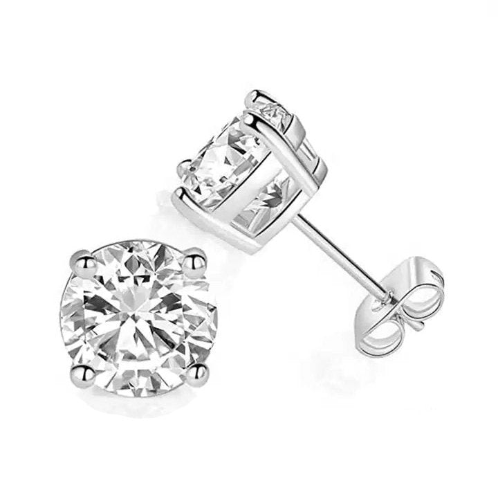 E4000 3mm Round CZ Stud Earrings - www.Selah925.com