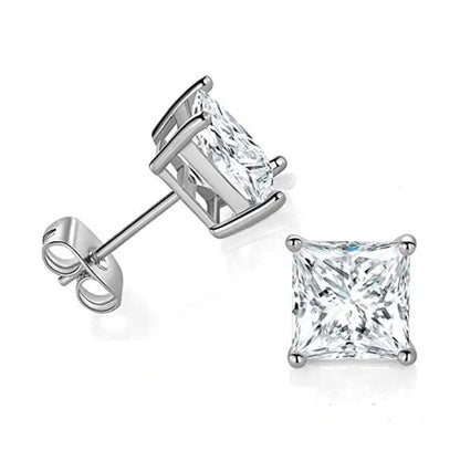 E4001 6mm Square CZ Stud Earrings - www.Selah925.com