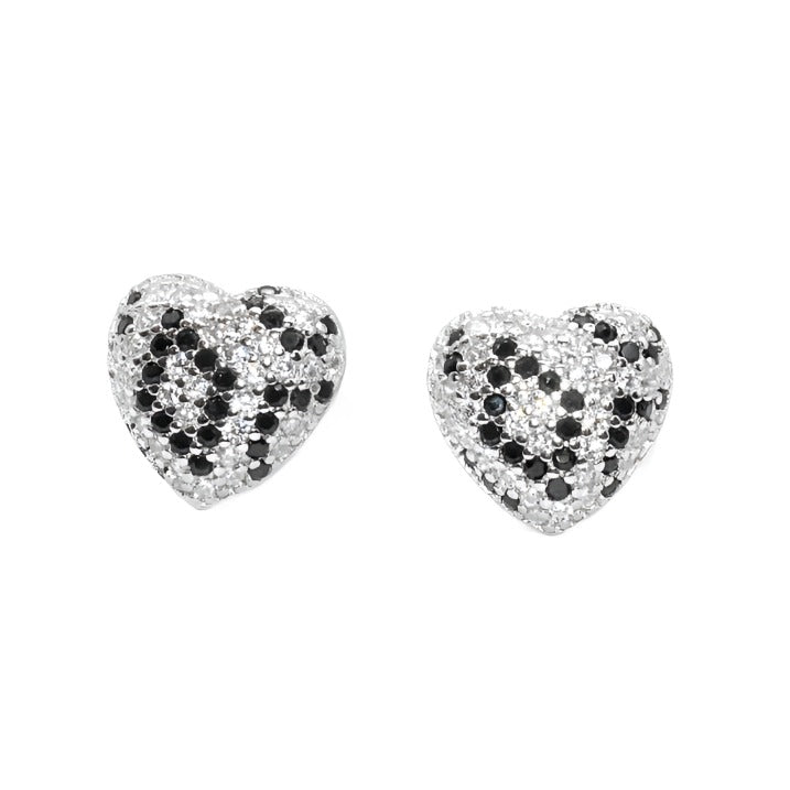 E4033 CZ Heart Earrings - Selah925.com