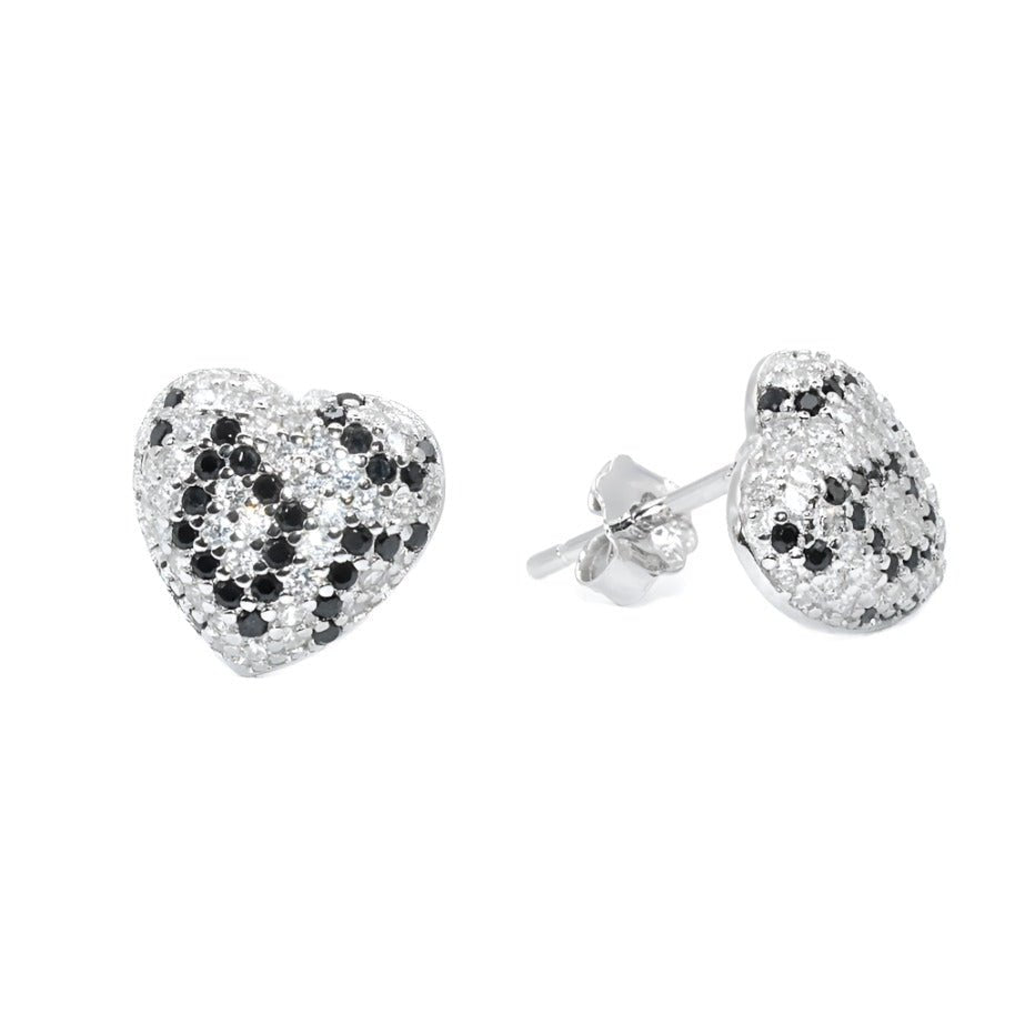 E4033 CZ Heart Earrings - Selah925.com