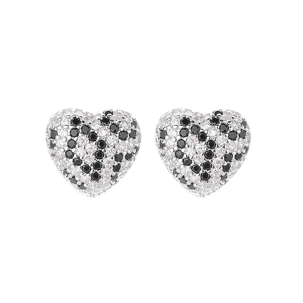 E4033 CZ Heart Earrings - Selah925.com