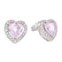 E4045 Pink CZ Elegant Heart Earrings - Selah925.com