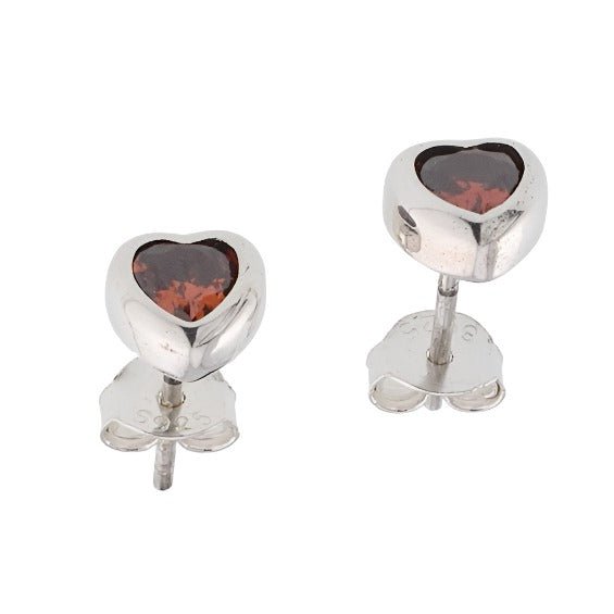 E5041 Red Heart Earrings - Selah925.com