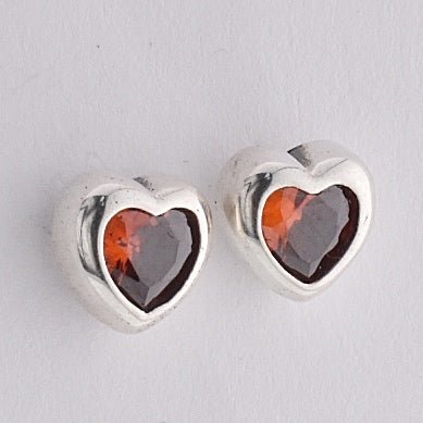 E5041 Red Heart Earrings - Selah925.com