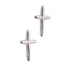 E5046 Cross Rhodium Earrings - Selah925.com