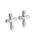 E5048 Cross Rhodium Earrings - Selah925.com