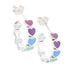 E5058 Multicolor Heart Earrings - Selah925.com