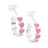 E5058 Peach Heart Earrings - Selah925.com