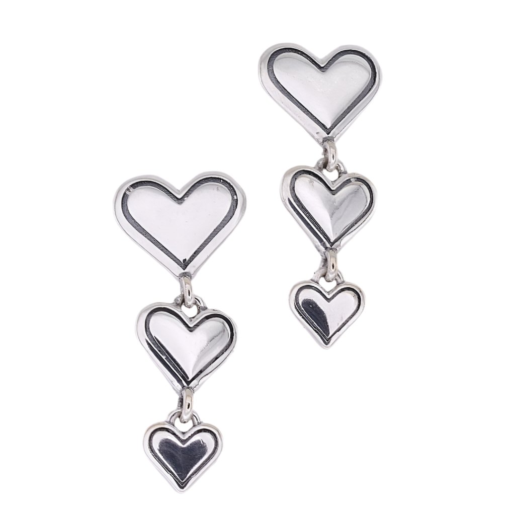 E5066 Hearts Earrings - Selah925.com