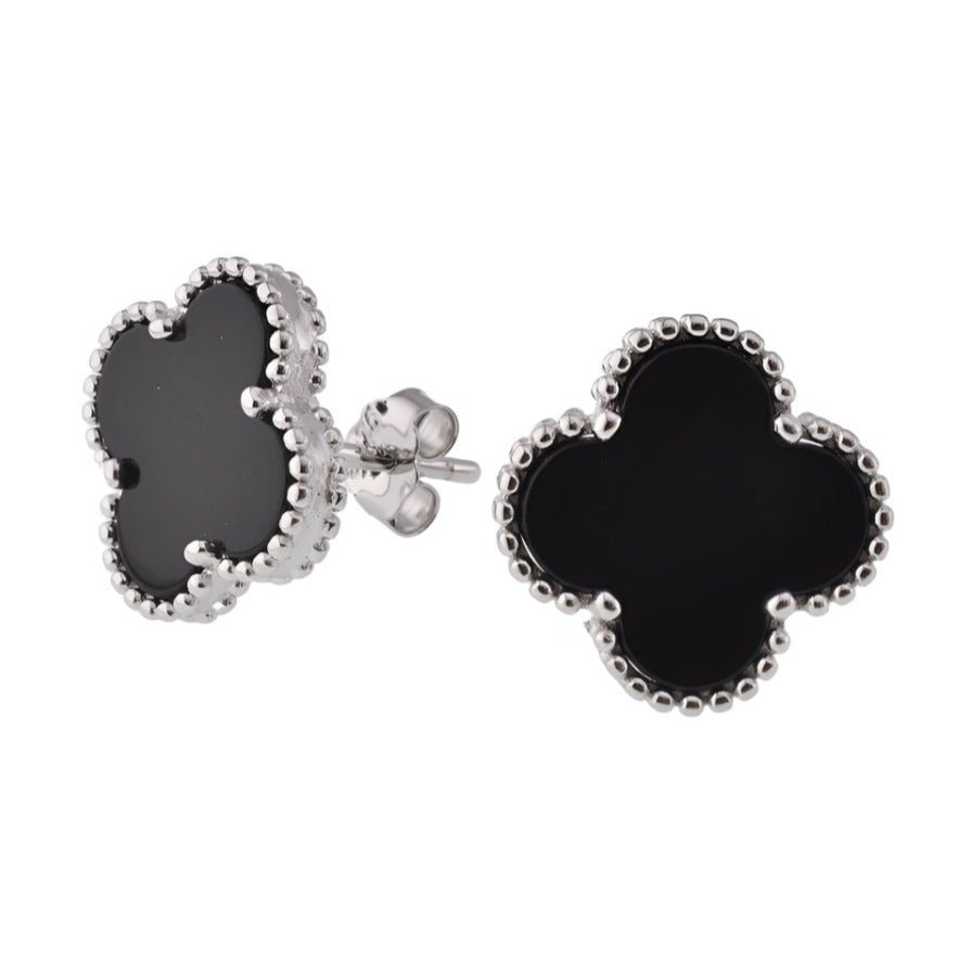 E6014 Black 13mm Earrings - Selah925.com