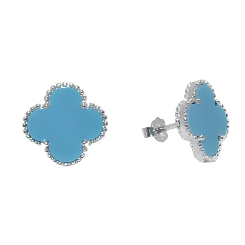 E6014 Blue 13mm Earrings - Selah925.com