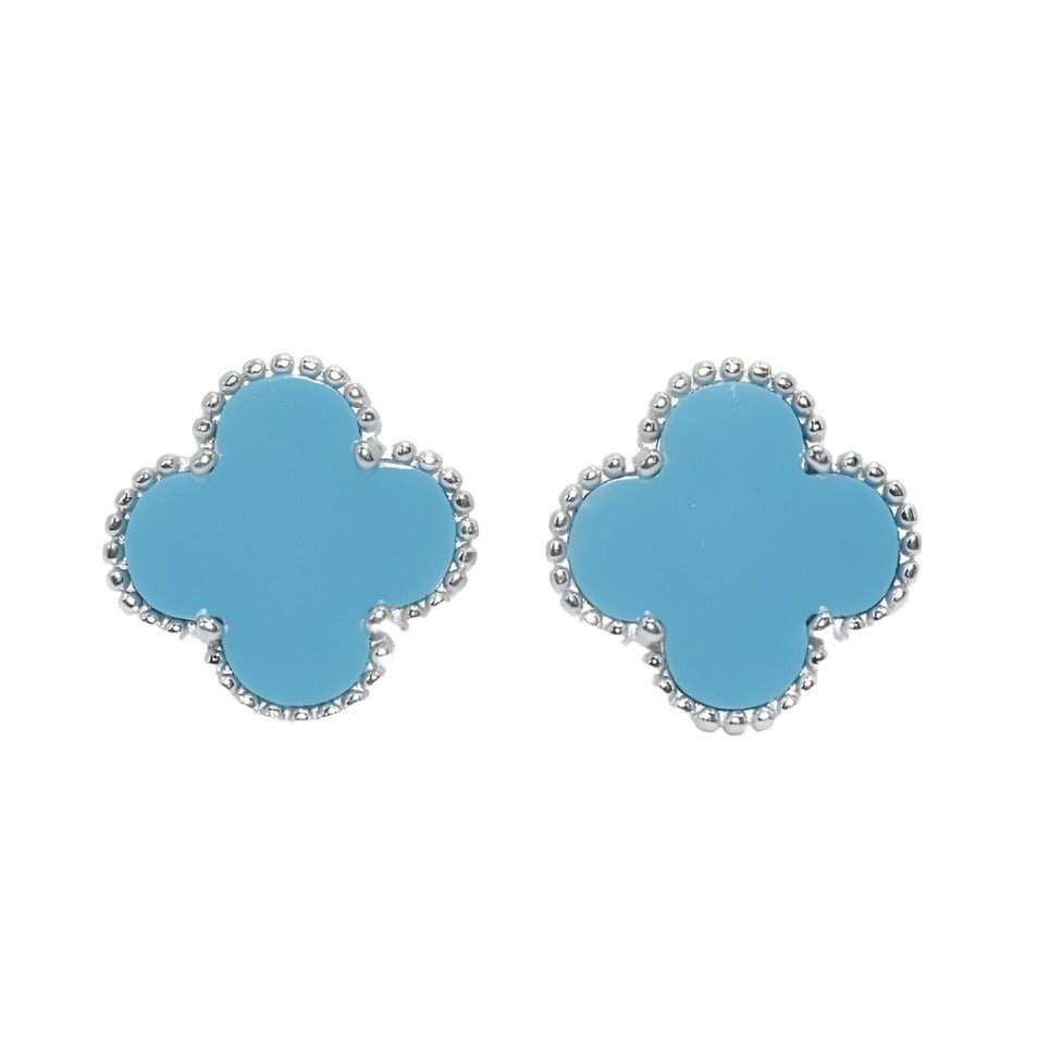 E6014 Blue 13mm Earrings - Selah925.com