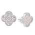 E6017 CZ Clover 12mm Earrings - Selah925.com