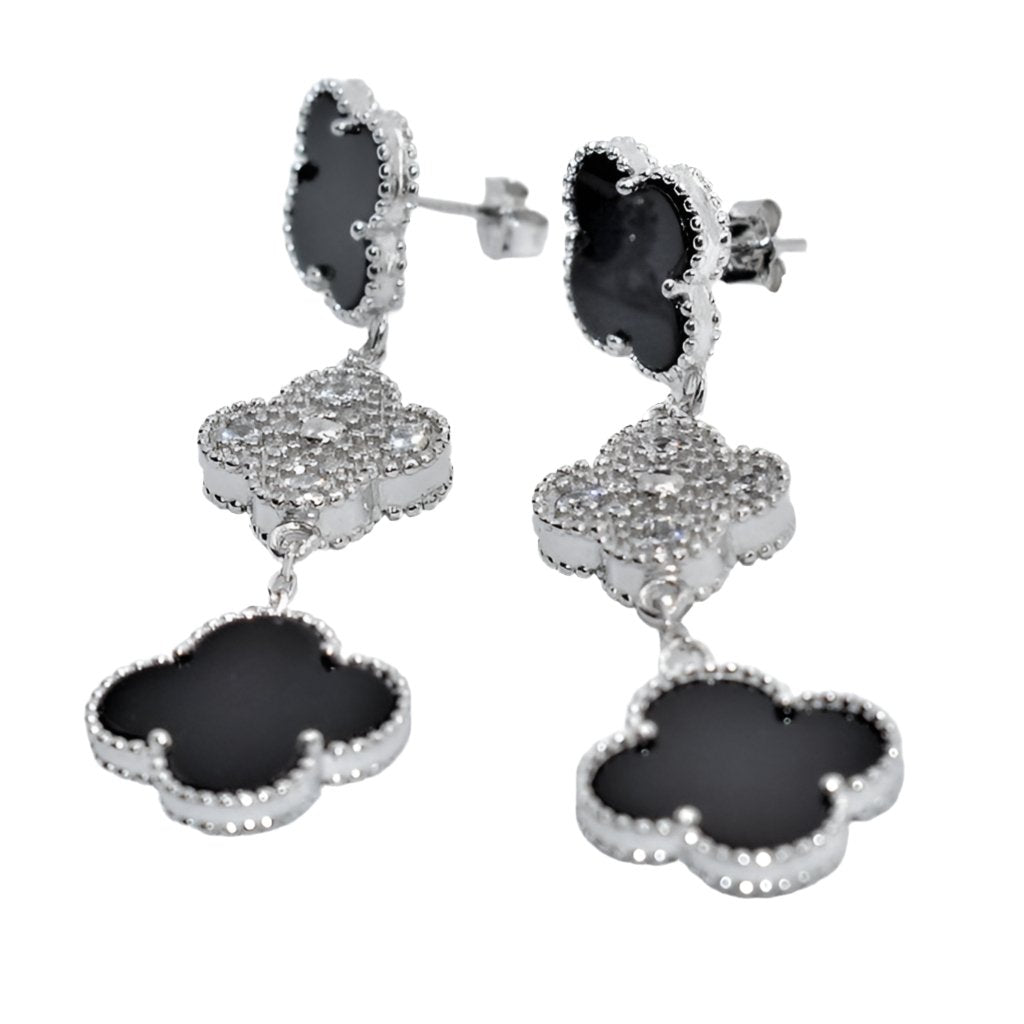 E6018 Black Earrings - Selah925.com