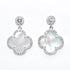 E6019 Clover White Earrings - Selah925.com