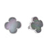 E6021 Gray Stone 15mm Clover Earrings - Selah925.com