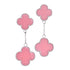 E6023 Salmon Clover Earrings - Selah925.com