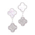 E6026 White & CZ Clover Earrings - Selah925.com