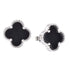 E6027 Black Clover 10mm Earrings - Selah925.com