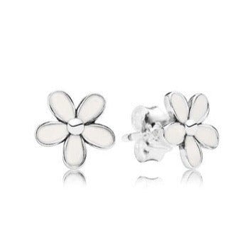 E8022 White Flowers Earrings - Selah925.com