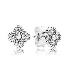 E8024 White Flower CZ Earrings - Selah925.com