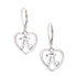 E93074 A - Z Letter Heart Earrings - Selah925.com