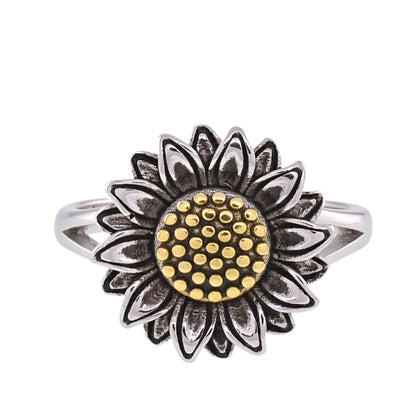 Gold Sunflower Ring, Earrings and Charm Set - Selah925.com