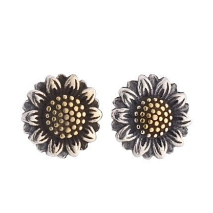 Gold Sunflower Ring, Earrings and Charm Set - Selah925.com