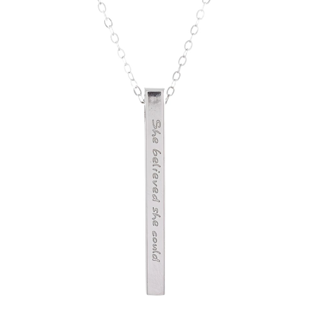 NP2006 She Believe She Could Necklace &amp; Pendant - Selah925.com