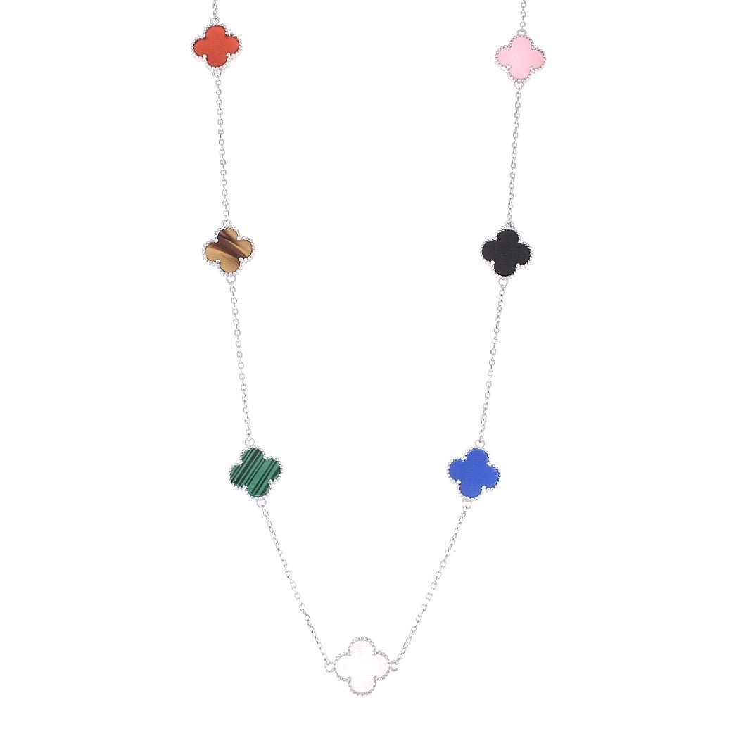 NP6028 Colorful Clover Necklace - Selah925.com