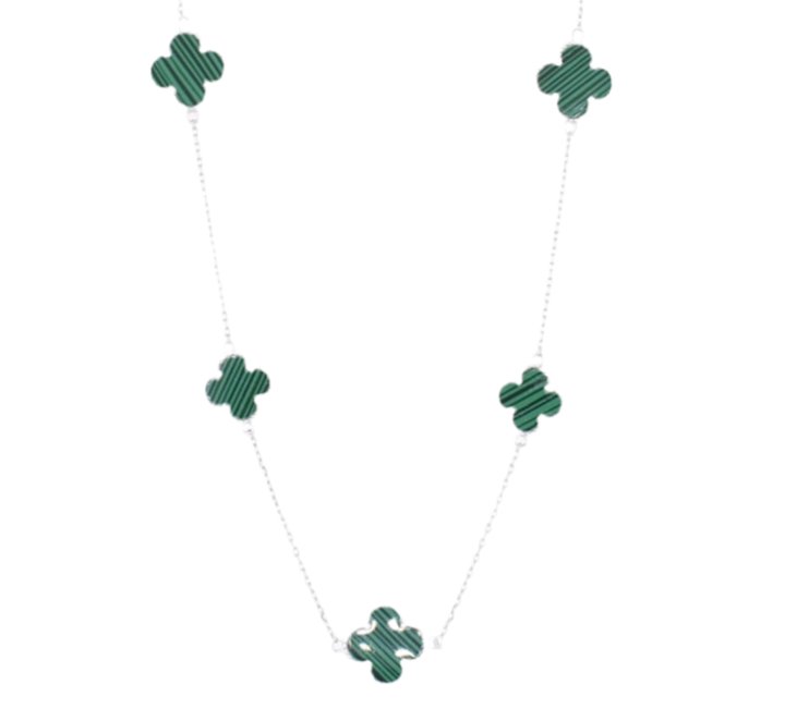 NP6028 Green Clover Necklace - Selah925.com