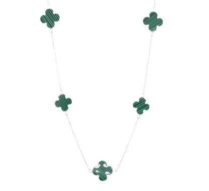 NP6028 Green Clover Necklace - Selah925.com