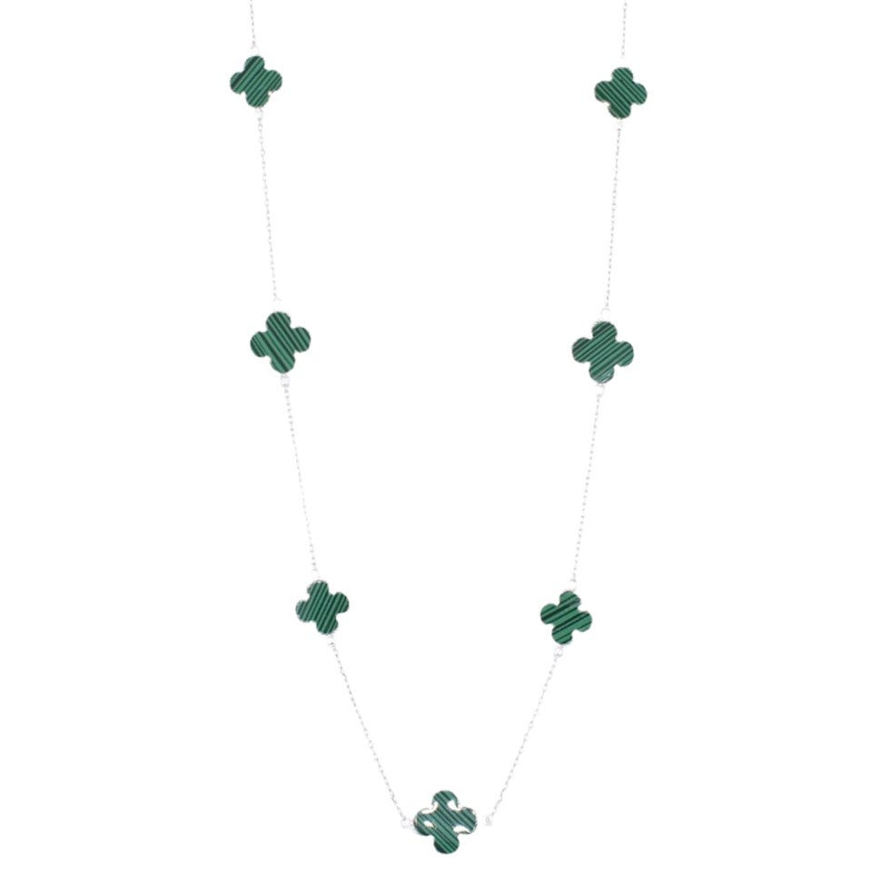 NP6028 Green Clover Necklace - Selah925.com