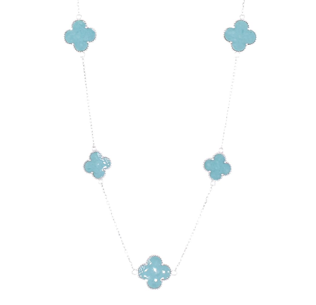 NP6028 Tianhu Stone Clover Necklace - Selah925.com