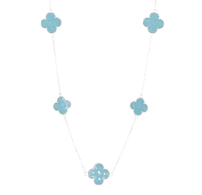 NP6028 Tianhu Stone Clover Necklace - Selah925.com