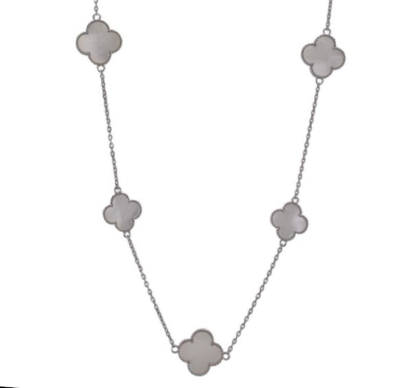 NP6028 White Clover Necklace - Selah925.com