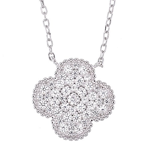 NP6030 CZ Clover Necklace - Selah925.com