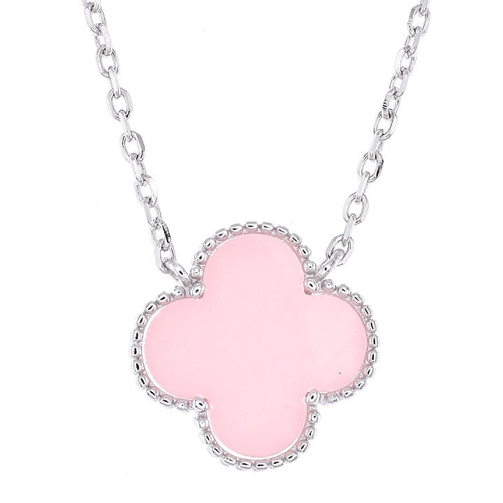 NP6030 Pink Clover 18in Necklace - Selah925.com