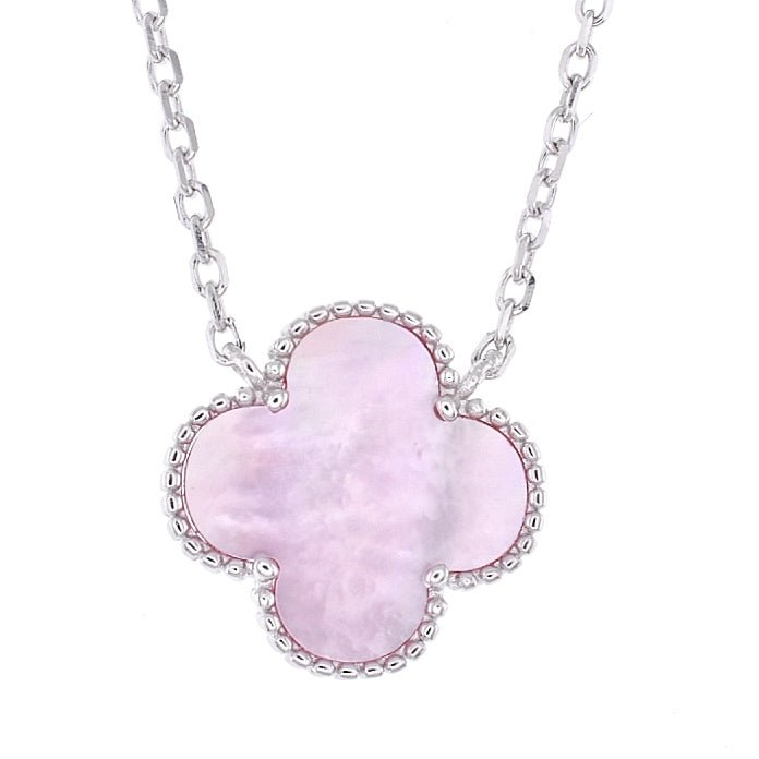 NP6030 Power Pink Clover 18in Necklace - Selah925.com