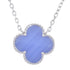 NP6030 Purple Clover Pendant with 18in Necklace - Selah925.com