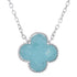 NP6030 Tianhu Stone Clover Pendant with 18in Necklace - Selah925.com