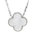 NP6030 White Clover Pendant with 18in Necklace - Selah925.com