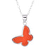 NP6031 Necklace with Red Butterfly Pendant - Selah925.com