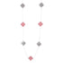 NP6038 Salmon and CZ Clovers Necklace 18in - Selah925.com