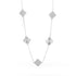 NP6038 Silver Clover Necklace with Pendant 18in - Selah925.com