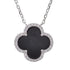 NP6039 CZ Black Pendant with 18in Necklace - Selah925.com