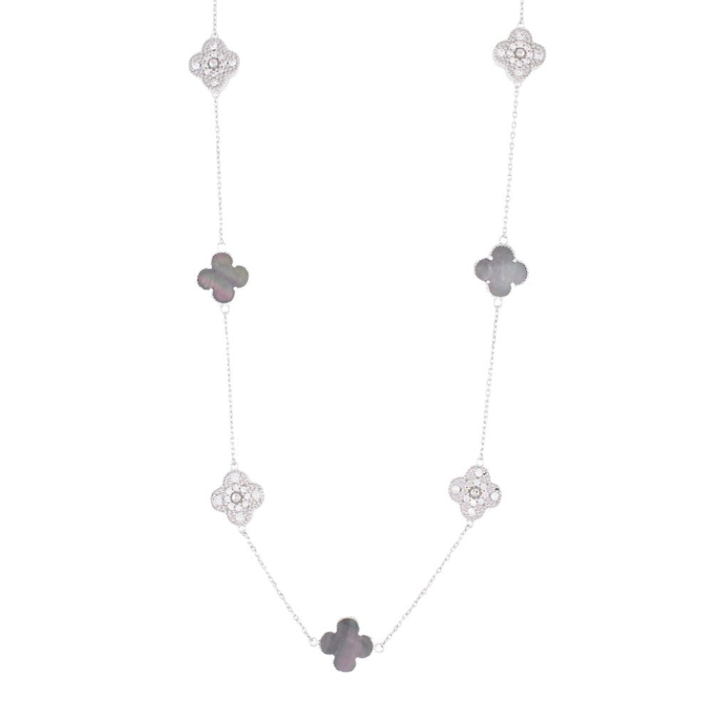 NP6041 CZ Gray Pendant with 18in Necklace - Selah925.com