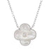 NP6043 White Clover 18in Necklace with 15mm Pendant - Selah925.com