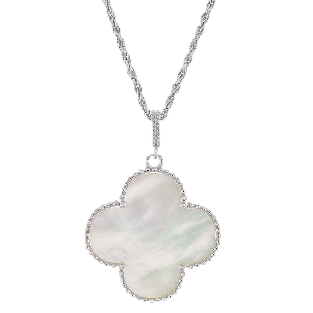 NP6044 White Clover 35.5 Inc Necklaces 23mm Pendant - Selah925.com